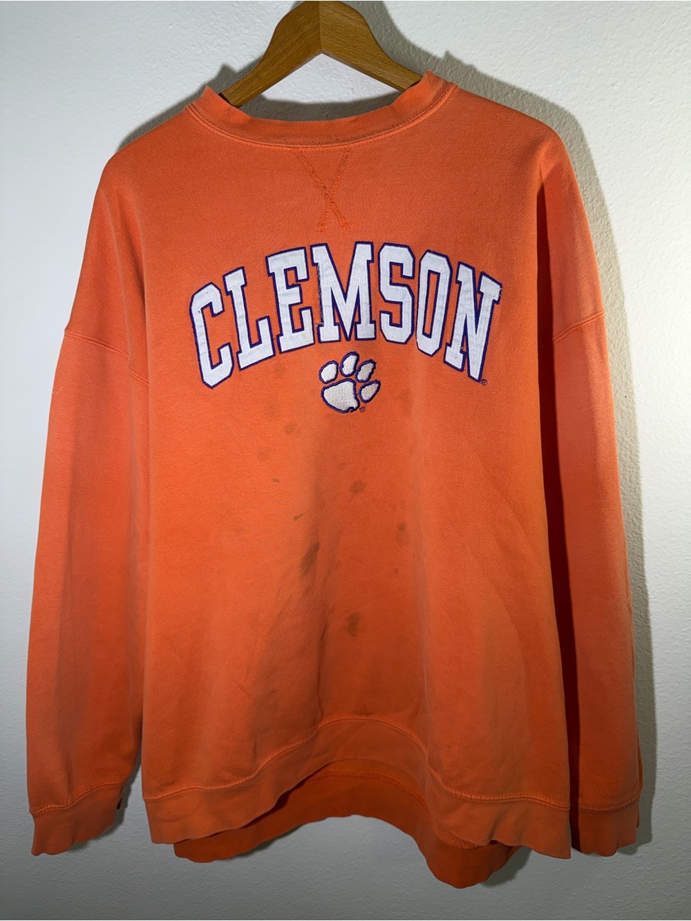 Vintage Clemson Orange Crewneck Sweatshirt